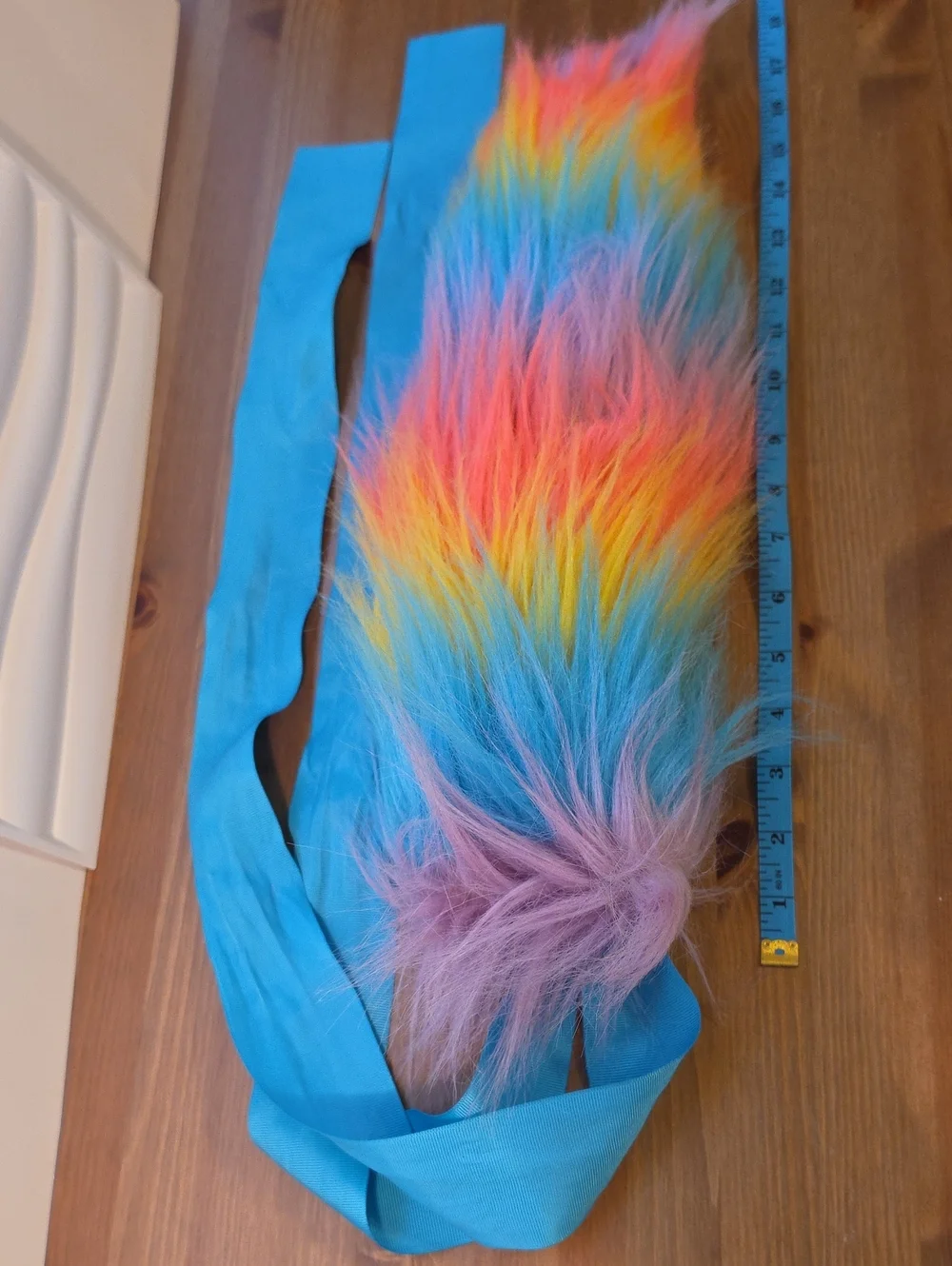 Rainbow Faux Fur Tail Belt by Justice